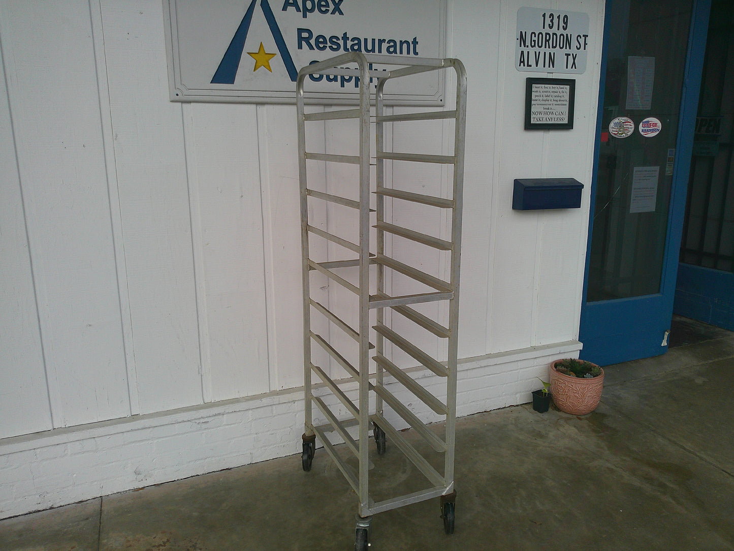 Commercial Mobile Aluminum ¼ or ½ Sheet Pan Rack, fits (10) ½ Pans OR (30) ¼ Pans, TESTED, #9360c