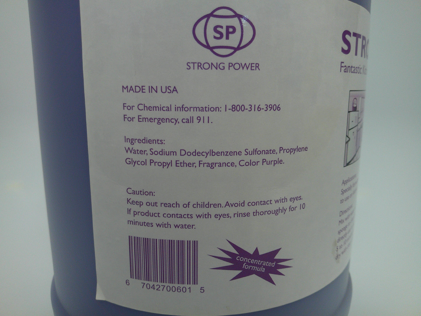 STRONG POWER Fantastic Kitchen All-Purpose Cleaner/Degreaser, 1 gallon, #9149