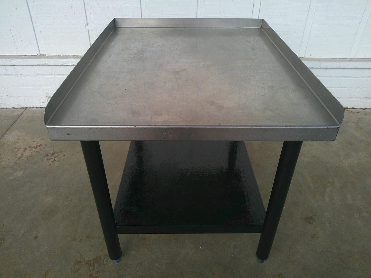 Stainless Steel Equipment Stand with Backsplash and Under Storage, #9473c