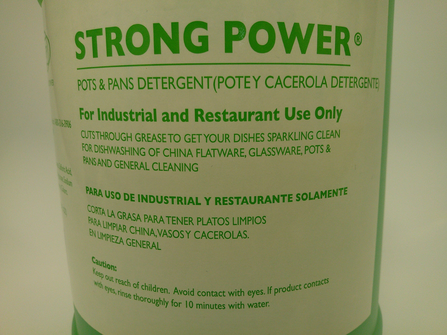 STRONG POWER Pots & Pans Detergent, 1 gallon #9148