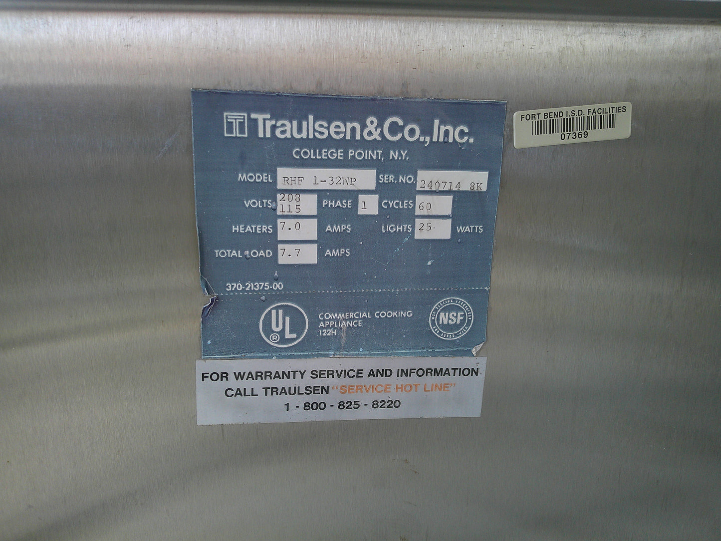 Traulsen RHF132WP, Insulated Reach-In Pass-Through Warmer, TESTED, #8499