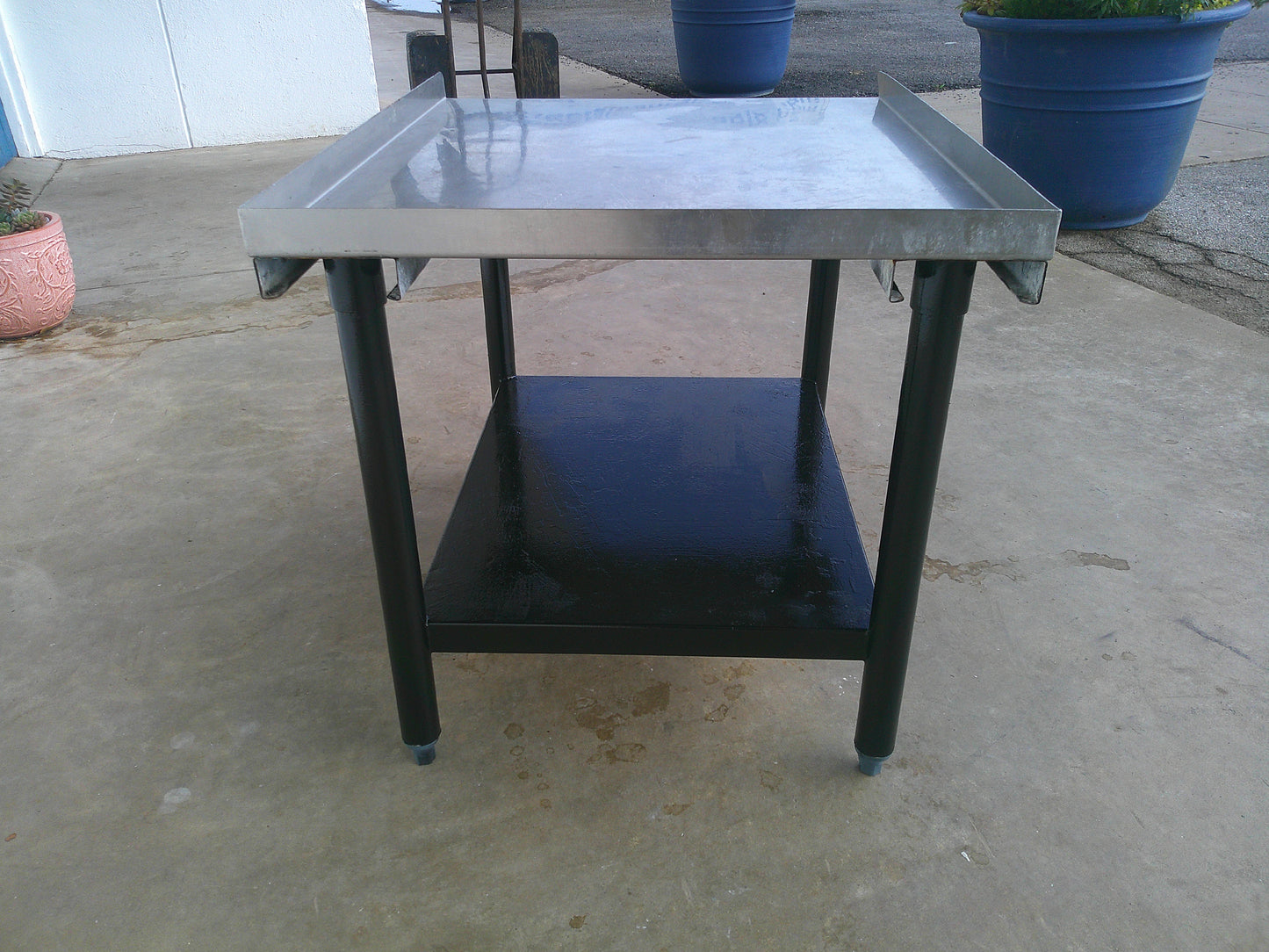 Stainless Steel Equipment Stand with Backsplash and Under Storage, #9473c