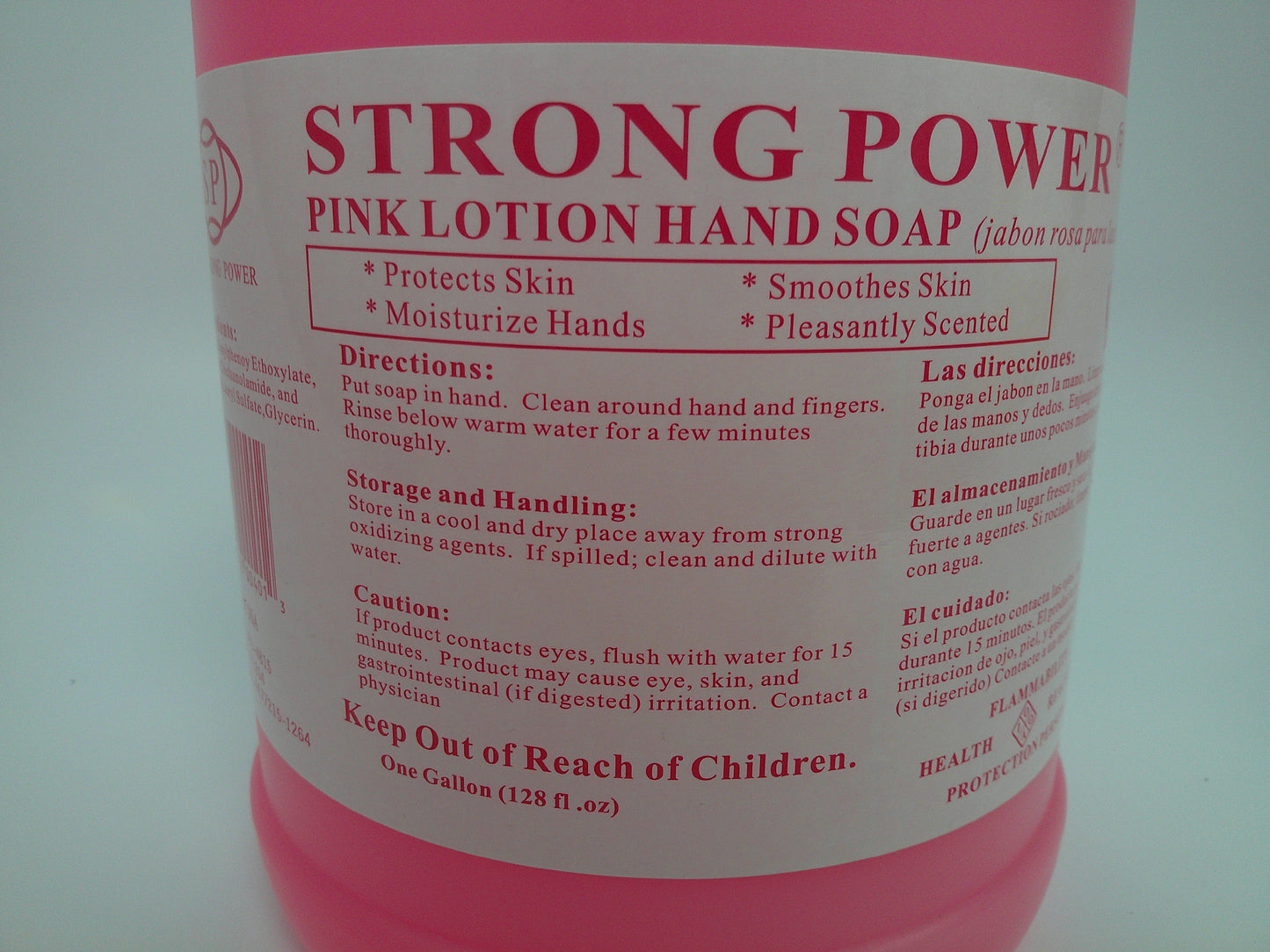 STRONG POWER Pink Lotion Hand Soap, 1 gallon #9146