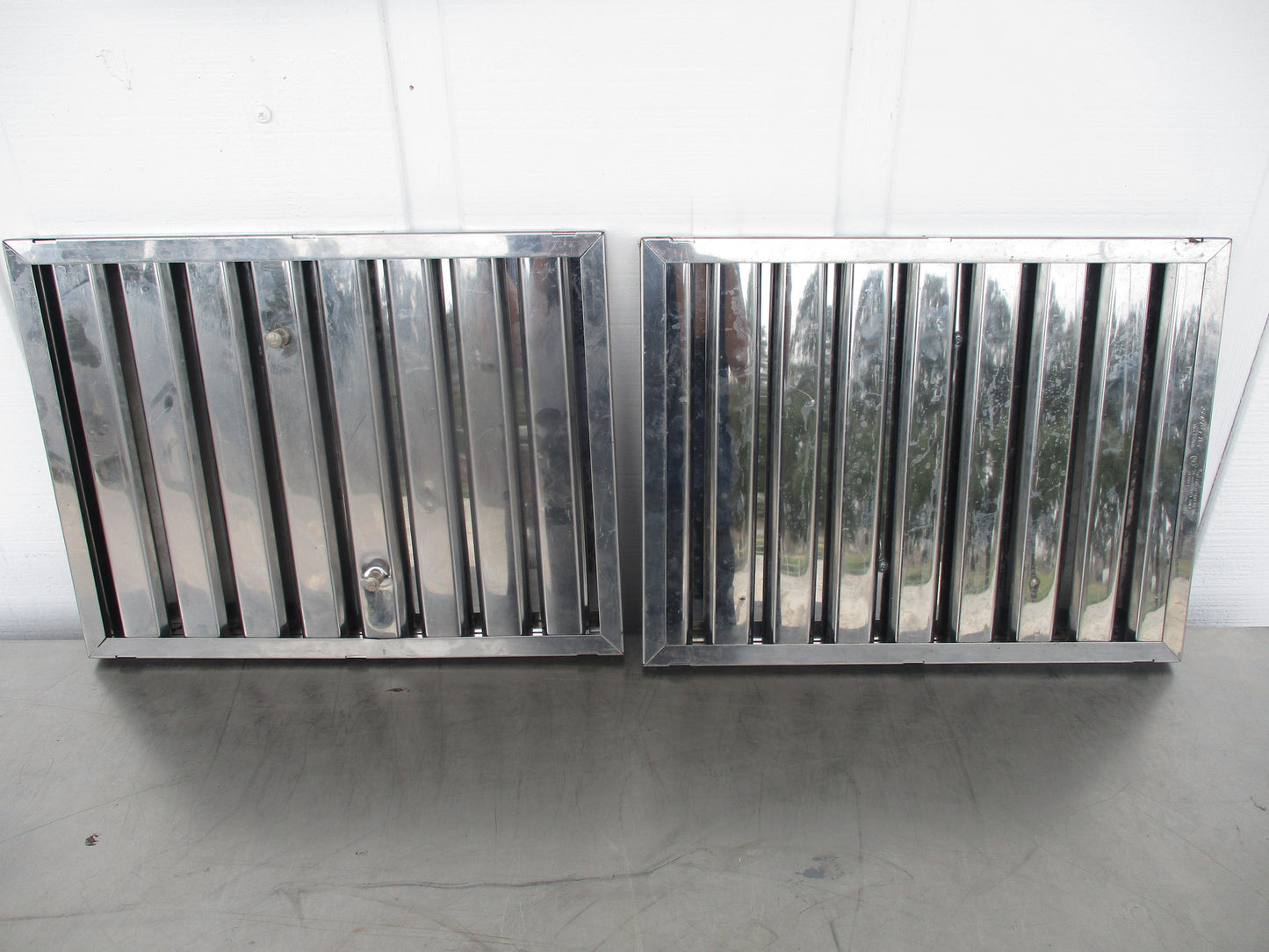 Stainless Steel Commercial Vent Hood Filters (2) 16.5"W x 12.75"D, #8519