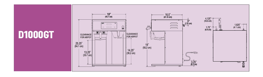 Curtis D1000GH13A000, Double Automatic Airpot Coffee Brewer, TESTED, #9225