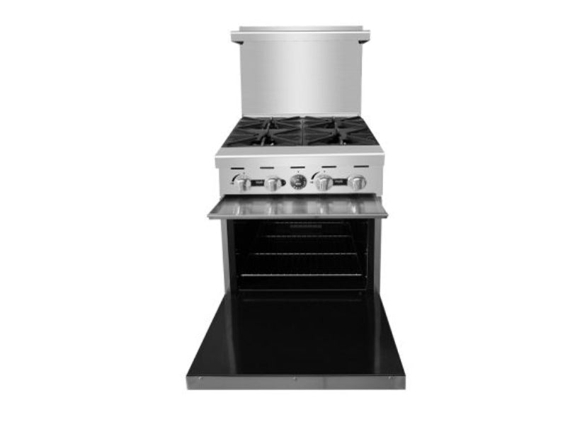 Cook Rite by Atosa AGR-4B, Stainless Steel Gas Range with Four Open Burners, NEW!