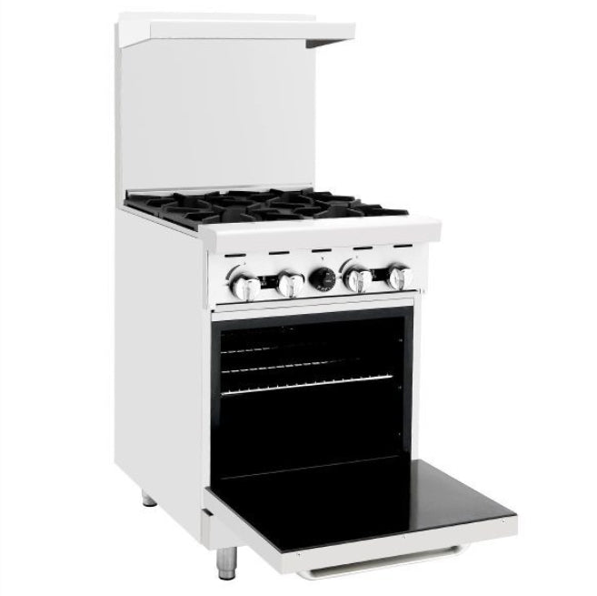 Cook Rite by Atosa AGR-4B, Stainless Steel Gas Range with Four Open Burners, NEW!