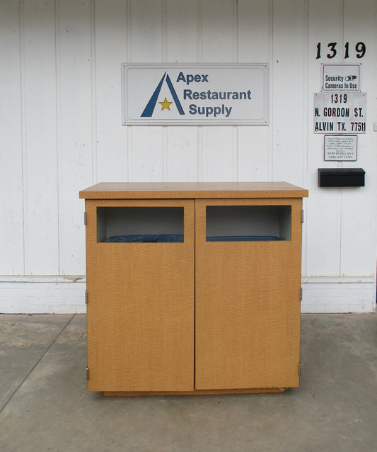 Double Door Trash Disposal Cabinet, 49 5/8W x 24 7/8D x 48”H, #6844