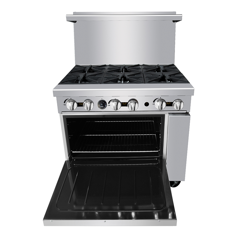 New Atosa Cook Rite AGR-6B 36″ Gas Range 6 Burner with Standard Oven