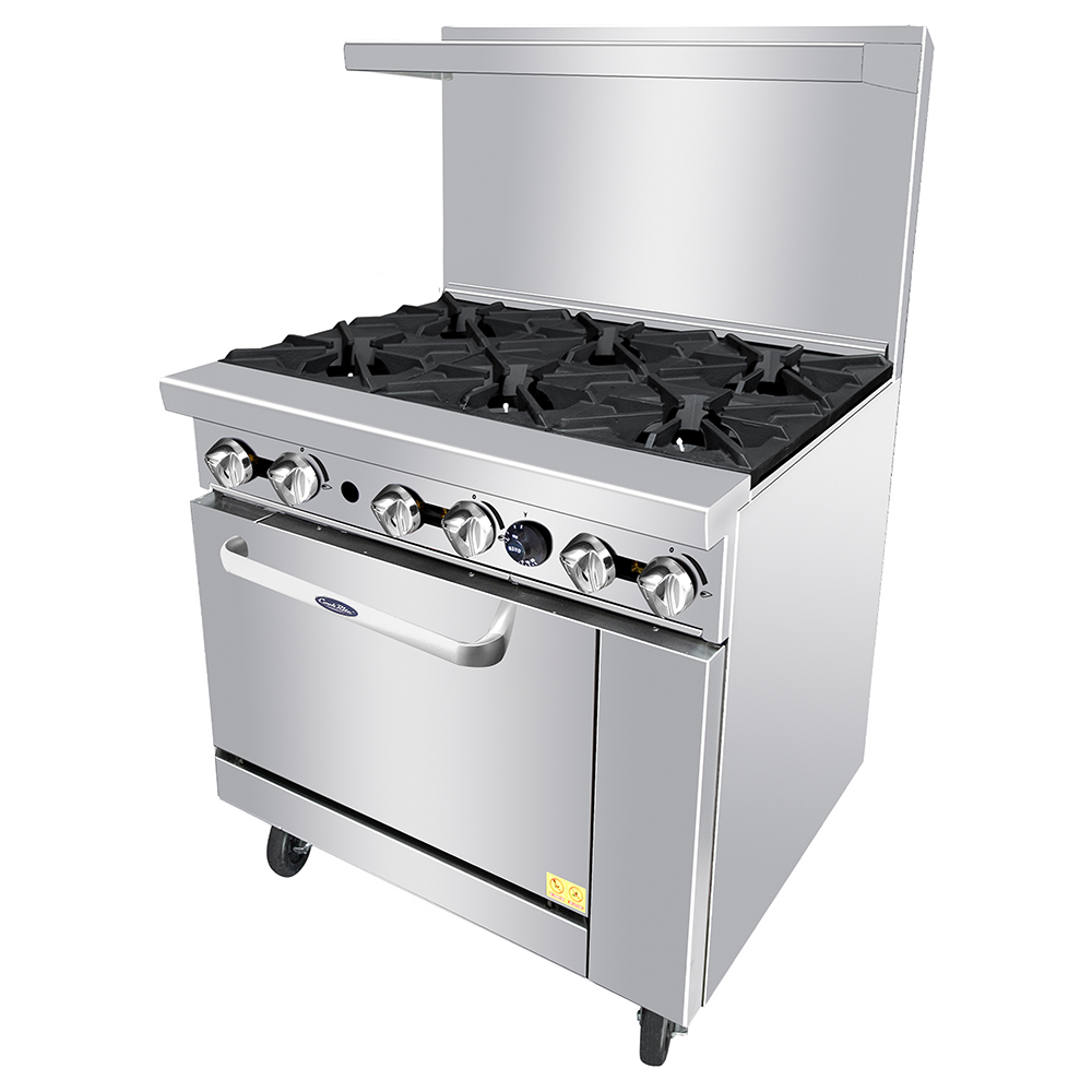 New Atosa Cook Rite AGR-6B 36″ Gas Range 6 Burner with Standard Oven