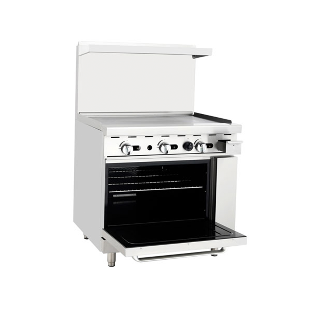 Cook Rite by Atosa AGR-36G, Stainless Steel 36″ Gas Range with Griddle Top, NEW!