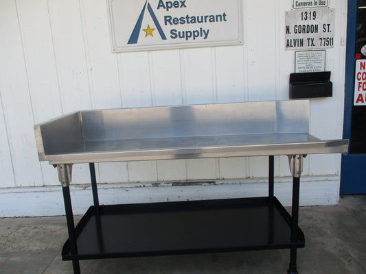 Stainless Steel Dish Table 75"x 28 1/2"x 47" #6570