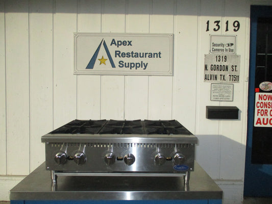 ACHP-6 — 36″ Six (6) Burner Hot Plate, Natural Gas, NEW OPEN BOX #7566