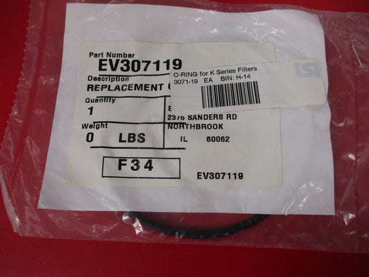 Everpure EV307119, Water Filter O-ring for K, IMF, AR-X Housings, New, #5872