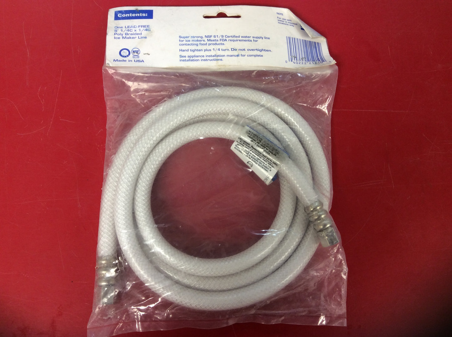 Lead-Free IceMaker Hook-Up, 5 ft. Connection Hose, New-Old Stock, #2987