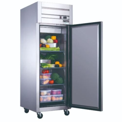 New Dukers D28AR Commercial Single Door Top Mount Refrigerator in Stainless Steel