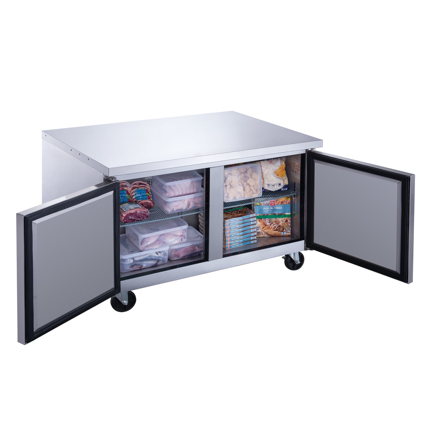 New Dukers DUC48F 2-Door 48'' Undercounter Freezer in Stainless Steel