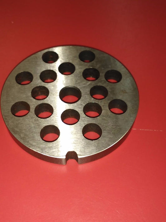 Carbon Steel Grinder Plate with 3/8" Holes, Fits #10 & #12 Grinders, New-Old Stock, #992