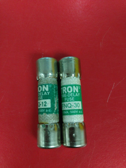 Lot of 2 Tron Fuses, FNQ-12 & FNQ-30, New-Old Stock, #1137