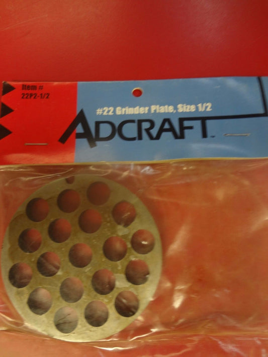 AdCraft 22P2 Carbon Grinder Plate, 1/2" for #22 Grinder, New-Old Stock, #978