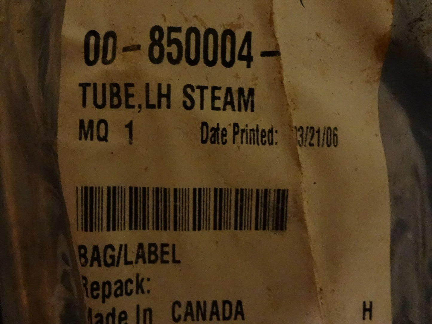 Vulcan Hart 00-850004 LH Steam Tube Replacement, NEW-Old Stock, #2066